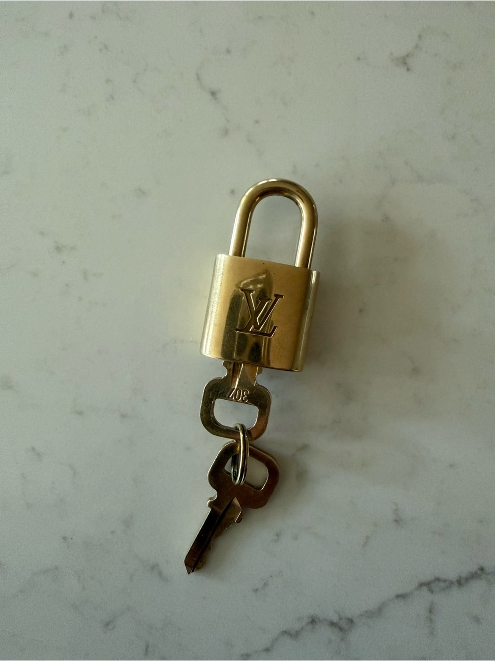 Louis Vuitton Gold-Tone Lock Padlock with Matching Keys - Picture 2 of 6